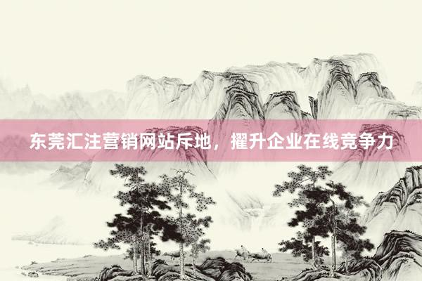 东莞汇注营销网站斥地，擢升企业在线竞争力