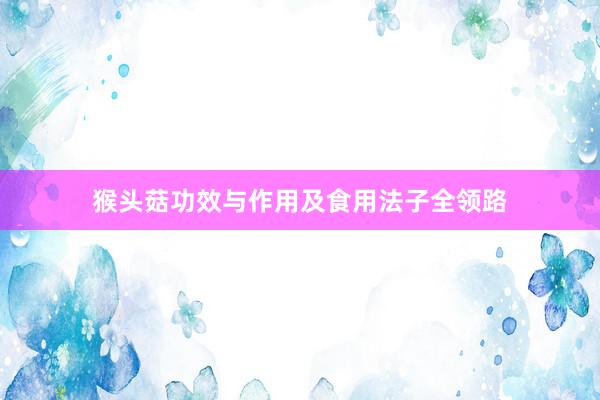 猴头菇功效与作用及食用法子全领路